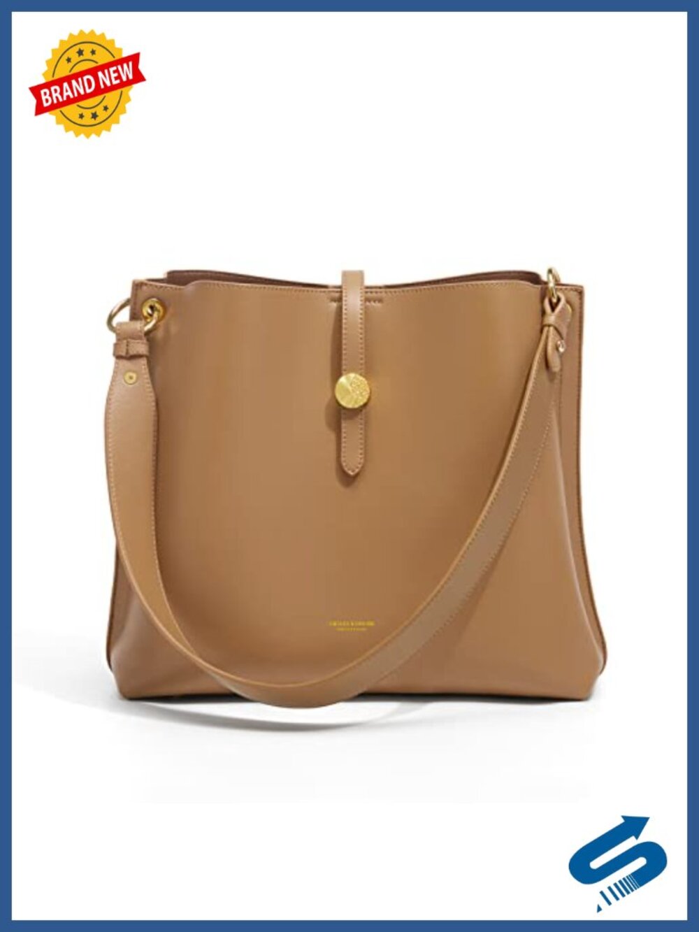 Genuine Leather Bucket Bag Women Tote Shoulder Purse Adjustable Strap